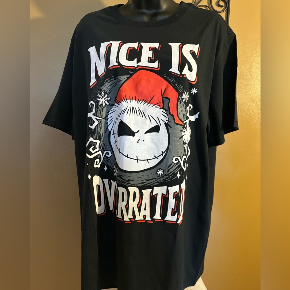 Disney Nightmare Before Christmas Jack Skellington Nice is Overrated Tee